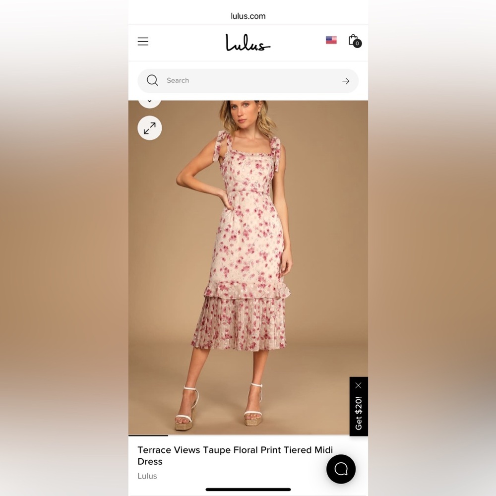 NWT Lulus Midi Dress